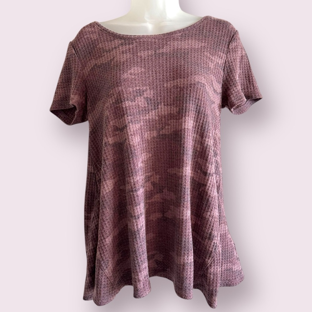 Sonoma Textured Camo Swing Tee Short Sleeve Relaxed Fit Size M
